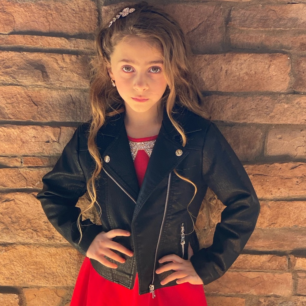 Forever 21 Kids Black Leather Jacket